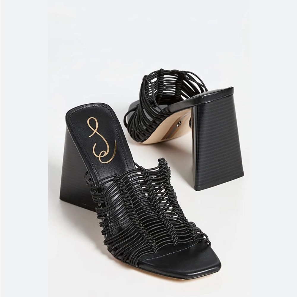 Sam Edelman Laurette Black Block Heels Size 8.5